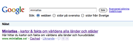 Miniatlas i google
