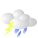 Heavy rain and thunder